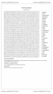 Printable word search puzzle for adults 312 (Puzzle id: 342468) Design Template