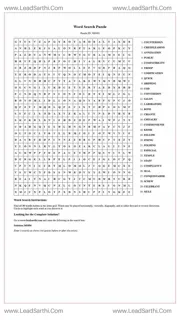 Printable word search puzzle for adults 290 (Puzzle id: 368484) Design Template