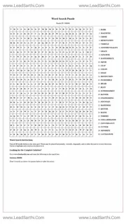 Printable word search puzzle for adults 103 (Puzzle id: 368686) Design Template