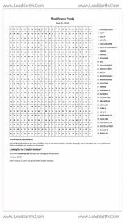 Printable word search puzzle for adults 77 (Puzzle id: 426426) Design Template