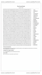 Printable word search puzzle for adults 174 (Puzzle id: 426848) Design Template