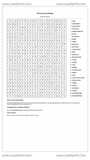 Printable word search puzzle for adults 141 (Puzzle id: 462426) Design Template