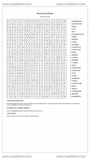 Printable word search puzzle for adults 59 (Puzzle id: 528268) Design Template
