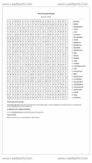 Printable word search puzzle for adults 212 (Puzzle id: 528282) Design Template