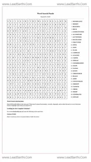 Printable word search puzzle for adults 358 (Puzzle id: 542464) Design Template