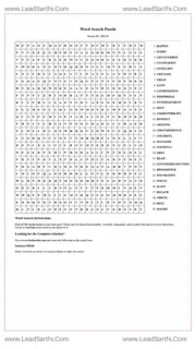 Printable word search puzzle for adults 260 (Puzzle id: 568246) Design Template