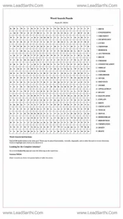 Printable word search puzzle for adults 156 (Puzzle id: 568264) Design Template