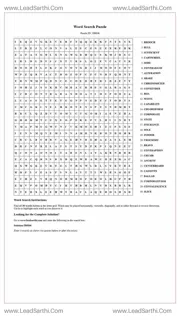 Printable word search puzzle for adults 462 (Puzzle id: 586846) Design Template