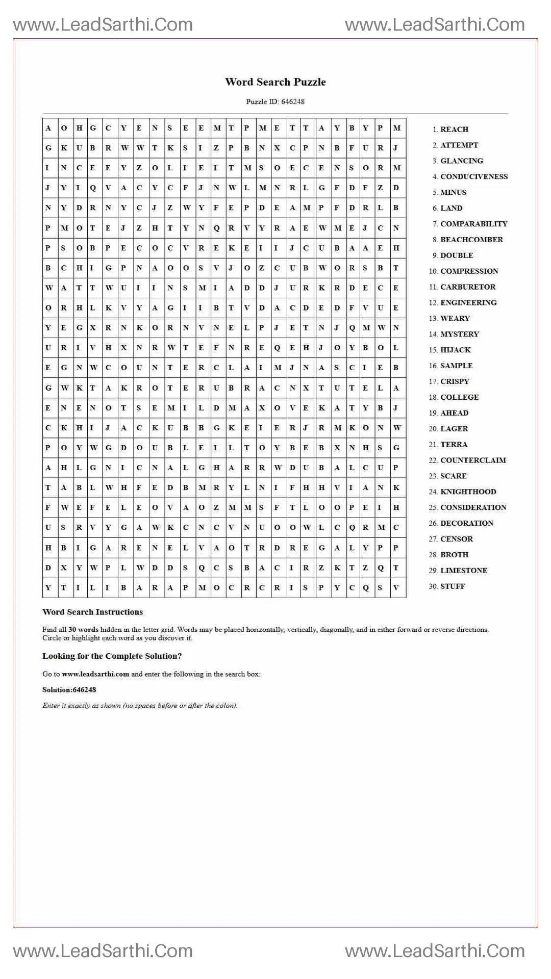 Printable word search puzzle for adults 482 (Puzzle id: 646248) Thumbnail