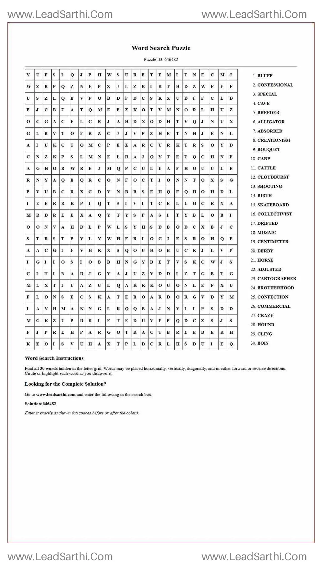 Printable word search puzzle for adults 380 (Puzzle id: 646482) Thumbnail