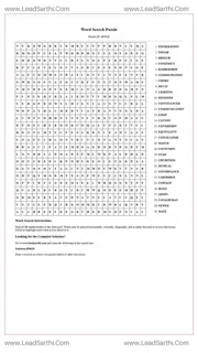 Printable word search puzzle for adults 181 (Puzzle id: 684626) Design Template
