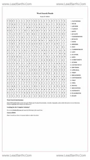 Printable word search puzzle for adults 271 (Puzzle id: 686842) Design Template
