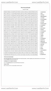 Printable word search puzzle for adults 111 (Puzzle id: 726268) Design Template