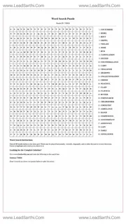 Printable word search puzzle for adults 20 (Puzzle id: 726826) Design Template