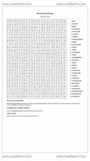 Printable word search puzzle for adults 365 (Puzzle id: 726864) Design Template