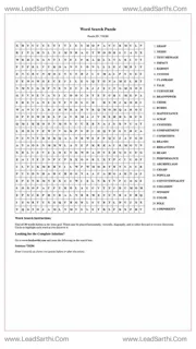 Printable word search puzzle for adults 406 (Puzzle id: 728286) Design Template