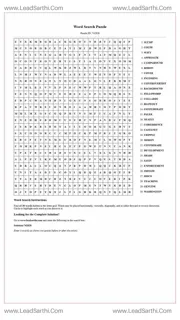 Printable word search puzzle for adults 344 (Puzzle id: 742828) Design Template