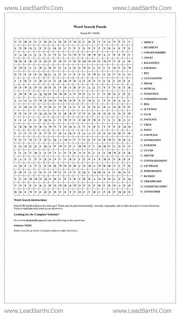Printable word search puzzle for adults 373 (Puzzle id: 746284) Design Template