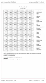 Printable word search puzzle for adults 495 (Puzzle id: 764624) Design Template