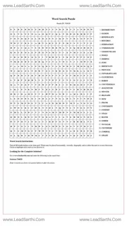 Printable word search puzzle for adults 461 (Puzzle id: 784628) Design Template