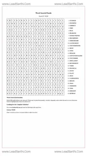 Printable word search puzzle for adults 447 (Puzzle id: 786268) Design Template