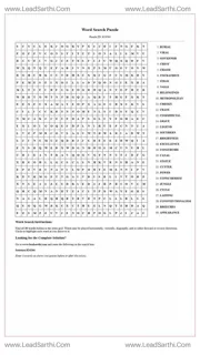 Printable word search puzzle for adults 256 (Puzzle id: 824264) Design Template
