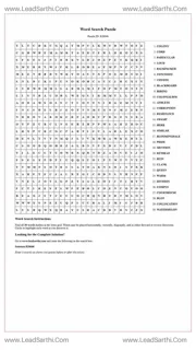 Printable word search puzzle for adults 294 (Puzzle id: 828646) Design Template