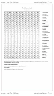 Printable word search puzzle for adults 490 (Puzzle id: 828684) Design Template