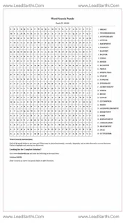 Printable word search puzzle for adults 341 (Puzzle id: 846286) Design Template