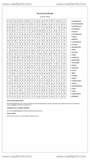 Printable word search puzzle for adults 491 (Puzzle id: 926846) Design Template