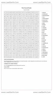 Printable word search puzzle for adults 236 (Puzzle id: 948268) Design Template