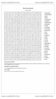 Printable word search puzzle for adults 237 (Puzzle id: 948462) Design Template