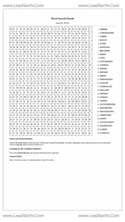 Printable word search puzzle for adults 48 (Puzzle id: 964262) Design Template