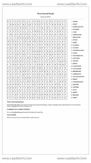 Printable word search puzzle for adults 481 (Puzzle id: 964648) Design Template