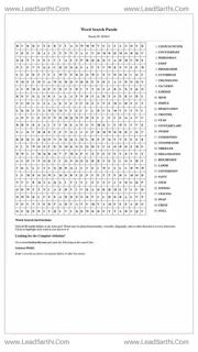 Printable word search puzzle for adults 132 (Puzzle id: 982842) Design Template