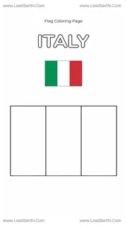 Italy Flag Coloring Page PDF – Printable Italian Tricolour Sheet Design Template
