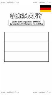 Germany Flag Coloring Page PDF – Free Printable German Flag Sheet Design Template