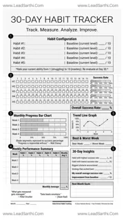 Minimalist 30-Day Habit Tracker Printable | Data-Driven PDF Download Design Template