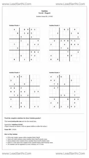 Sudoku Puzzles 4 per Page Expert Level pdf [Game ID: 124262] Design Template