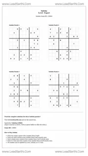 Sudoku Puzzles 4 per Page Expert Level pdf [Game ID: 128684] Design Template