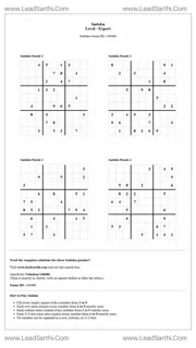 Sudoku Puzzles 4 per Page Expert Level pdf [Game ID: 148486] Design Template