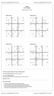 Sudoku Puzzles 4 per Page Expert Level pdf [Game ID: 184642] Design Template