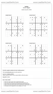 Sudoku Puzzles 4 per Page Expert Level pdf [Game ID: 246268] Design Template