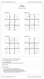 Sudoku Puzzles 4 per Page Expert Level pdf [Game ID: 262864] Design Template