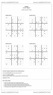 Sudoku Puzzles 4 per Page Expert Level pdf [Game ID: 262868] Design Template