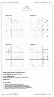 Sudoku Puzzles 4 per Page Expert Level pdf [Game ID: 268268] Design Template