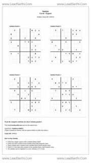 Sudoku Puzzles 4 per Page Expert Level pdf [Game ID: 364824] Design Template