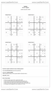 Sudoku Puzzles 4 per Page Expert Level pdf [Game ID: 384862] Design Template