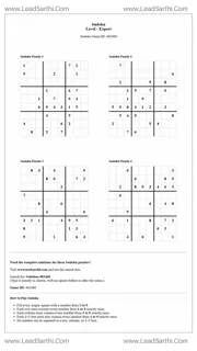 Sudoku Puzzles 4 per Page Expert Level pdf [Game ID: 482468] Design Template
