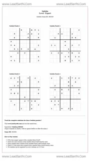 Sudoku Puzzles 4 per Page Expert Level pdf [Game ID: 482626] Design Template